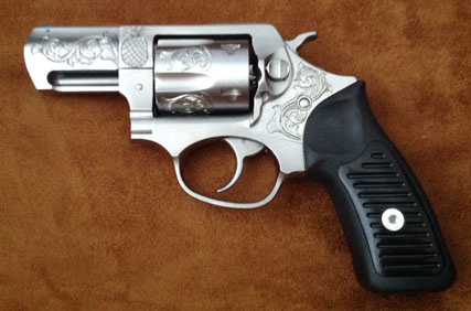 Left Side of Engraved Ruger SP 101